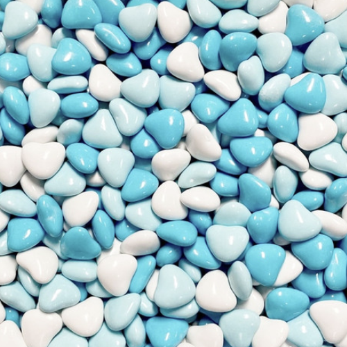 1KG Bulk Bag Blue & White Candy Hearts