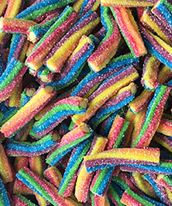 Damel Sour Filled Rainbow Twists 1kg Bag