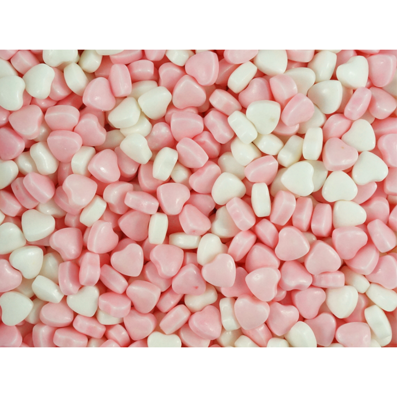Candy Hearts Pink & White 1kg Bag