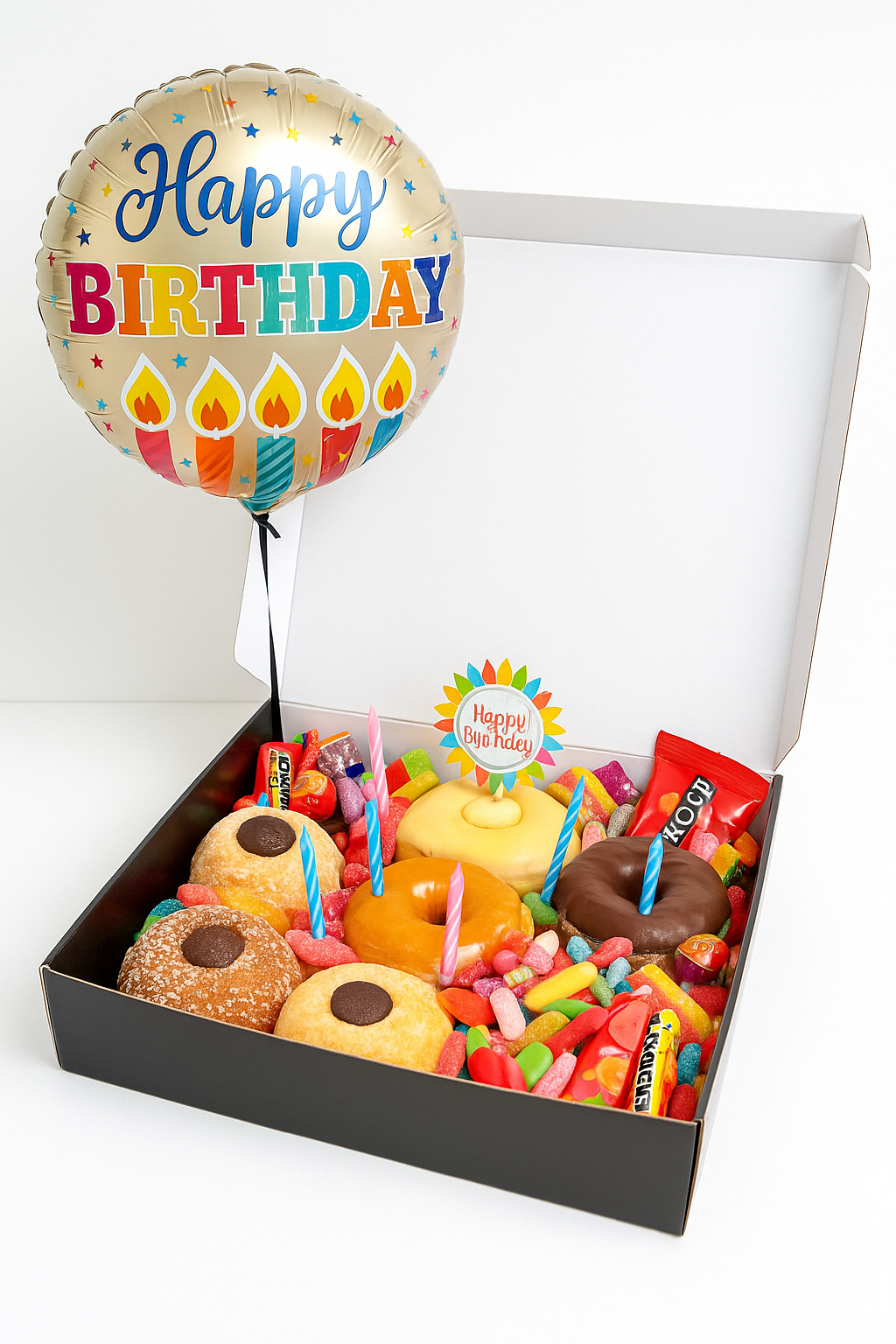 XXL Donut Birthday Box & Balloon